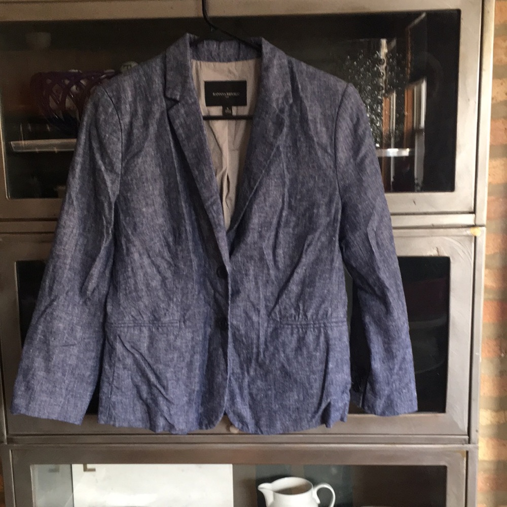 Banana Republic factory  chambray Blazer size 8